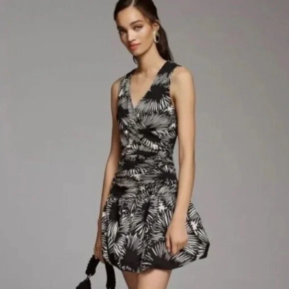 Anthropologie Drop-Waist Bubble Hem Dress Sz S - Picture 1 of 13